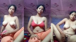 Desi MILF panas merintih kesepian, masturbasi liar direkam di MMS