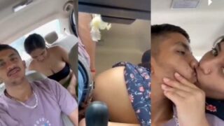Gadis menggoda kekasihnya di mobil dan menikmati seks liar di alam terbuka