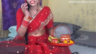 Gairah Malam Karwa Chauth: Rayuan Panas Istri Desi yang Menggoda