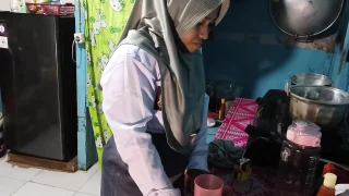 Fucking my sister-in-law in the kitchen before going to school