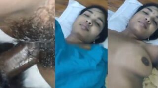 Desi selatan yang panas menelan penis besar di vaginanya