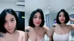 Gadis Manis Pacarmu Live Pakai Tanktop Putih yang Menggoda