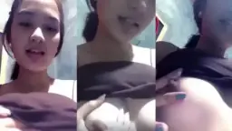 Gadis Muda Montok Pamer Payudara Penuh Goyang