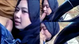 Jilbab Seksi Heboh Ngentot Kontol di Mobil