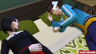 Kakak tiri Jepang menggoda adik tirinya yang penuh gairah untuk pertama kalinya