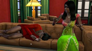 Adik tiri India menangkap kakak tirinya tidur telanjang di sofa ruang tamu, membuatnya begitu bergairah hingga mereka pun bercinta – adegan panas remaja desi