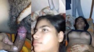 Cowok desa ngewe cewek kampung, memek bulu lebat digenjot habis-habisan