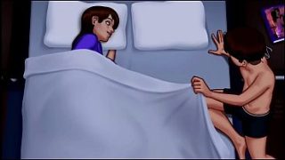 Lagi di ruang tamu, mama tiri nggak nutup mata kali ini—game hentai dewasa penuh momen mesum.