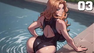 Cewek Baru Gue #03 – Si Kakak Tiri Rambut Merah Pamer Bikini Baru, Tete Gede dan Pantat Montok Kelihatan (Game Hentai Tabu)