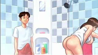Ibu tiri nutup buku, lalu matanya jelalatan ke arahku… bibirnya mengigit pelan. (18+)