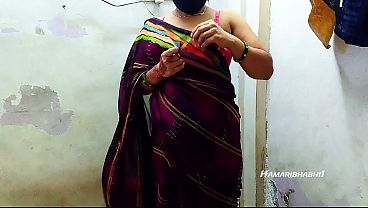 Bikin Minta Digituin, Bhabhi India Pake Saree Panas, Siap Digaruk