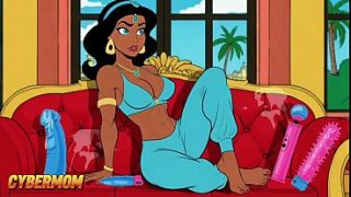 Putri Jasmine punya kontol besar tumbuh di antara pahanya. Dongeng Arab kartun buat dewasa doang.
